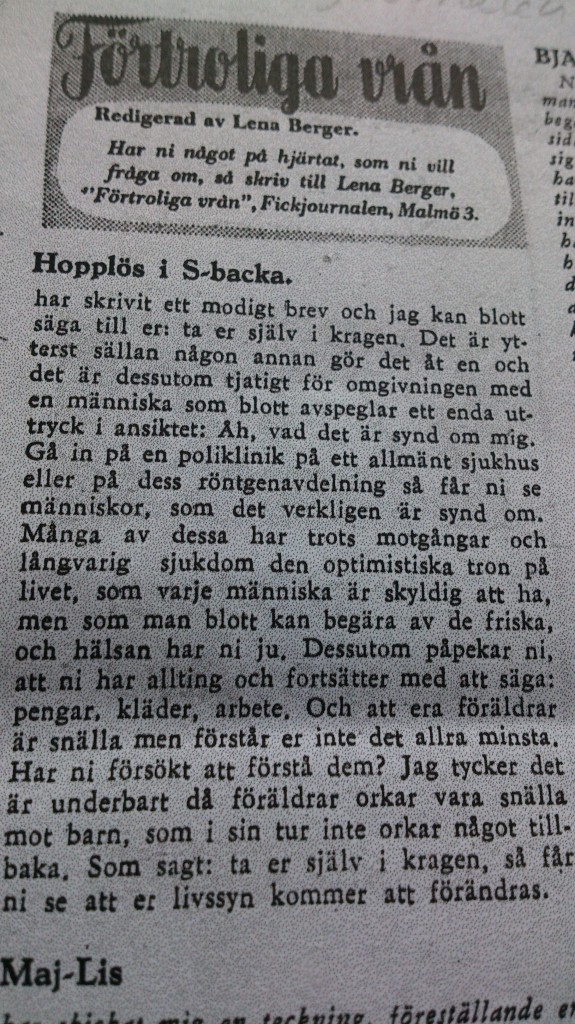 Hopplös i S-backa