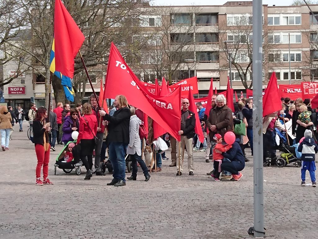 Vänsterpartiets uppsamling vid Vaksala torg